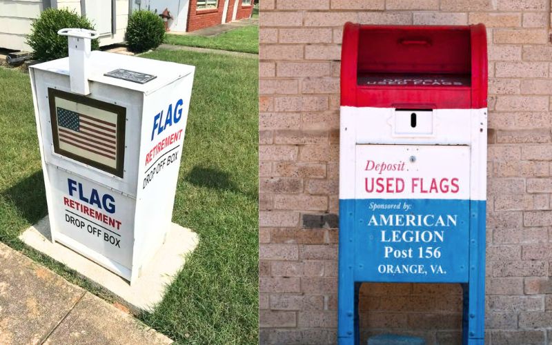 the local American Legion post sponsors a depository for used flags so that American flags can properly be thrown away.